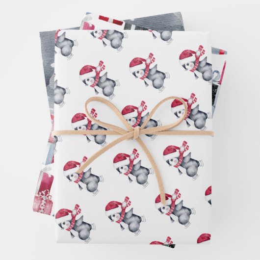 Modernes Schwarz-weißes Weihnachtsgebäck Geschenkpapier Set (Beispiel)