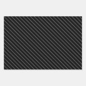 Modernes Schwarze Katze- und Pflanze-Muster Geschenkpapier Set (Vorderseite 2)