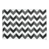 Modernes schwarzer, grauer, weißer kissenbezug (Vorderseite)