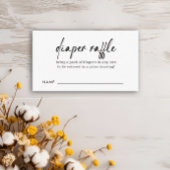 Modernes Schwarzer Schriftart-Windeln Begleitkarte