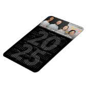 Modernes Schwarzes 2023 Kalender Einfaches Foto Magnet (Linke Seite)