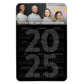 Modernes Schwarzes 2023 Kalender Einfaches Foto Magnet (Vertikal)