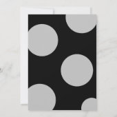 Modernes Schwarzes 30. Geburtstag Party Foto Einladung (Rückseite)