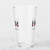 Modernes, schwarzes 3-Buchstaben-Monogramm-Logo fü Glas (Links)