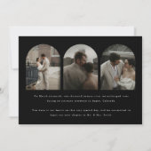 Modernes, schwarzes 4-Foto-Arch-Hochzeitsgebäude Ankündigung (Rückseite)