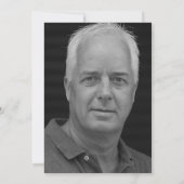 Modernes Schwarzes 60. Geburtstag Foto Überraschen Einladung (Rückseite)