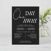 Modernes Schwarzes Abendessen am Probe Einladung (Stehend Vorderseite)