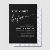 Modernes Schwarzes Abendessen vor der Probe Pergament Einladungen (Versetzt (Einladung))