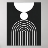 Modernes Schwarzes Abstrakt Elegantes Geometrische Poster (Vorne)