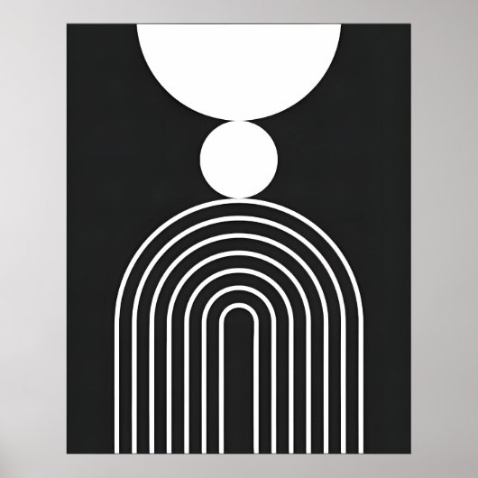 Modernes Schwarzes Abstrakt Elegantes Geometrische Poster (Vorne)