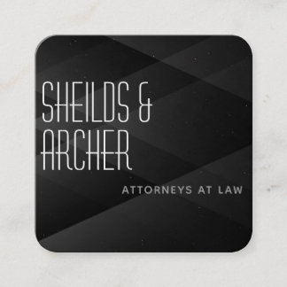 Modernes Schwarzes Abstraktes Minimalistisches Des Quadratische Visitenkarte