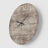 Modernes Schwarzes Bauernhaus Chic Imitate Holzkor Große Wanduhr (Winkel)