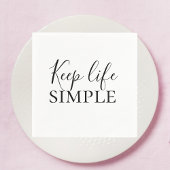 Modernes Schwarzes Behielt Lebenseinfaches Zitat Serviette