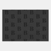 Modernes schwarzes, benutzerdefiniertes Muster, fe Geschenkpapier Set (Vorderseite 2)