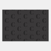 Modernes schwarzes, benutzerdefiniertes Muster, fe Geschenkpapier Set (Vorderseite 3)