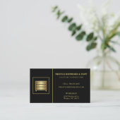 Modernes, schwarzes berufliches Design Visitenkarte (Stehend Vorderseite)