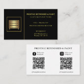 Modernes, schwarzes berufliches Design Visitenkarte (Vorne/Hinten)