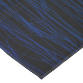 Modernes Schwarzes Blau Aquamarin Dunkle Abstrakte Tischdecke (Schrägansicht)