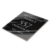 Modernes Schwarzes Datum etablierte Adresse House Fliese (Seite)