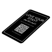 Modernes Schwarzes Digital QR Code Review Magnet (Linke Seite)