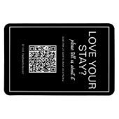 Modernes Schwarzes Digital QR Code Review Magnet (Horizontal)