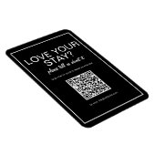 Modernes Schwarzes Digital QR Code Review Magnet (Rechte Seite)