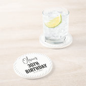 Modernes Schwarzes Drehbuch 30. Geburtstag Chic &  Getränkeuntersetzer (Seite)