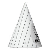 Modernes Schwarzes Drehbuch 30. Geburtstag Chic &  Partyhütchen (Links)