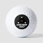 Modernes schwarzes Dreieck-UFO mit Ihrem Namen Golfball (Vorderseite)