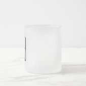 Modernes Schwarzes Einfaches Drei-Buchstaben-Hochz Mattglastasse (Mittel)