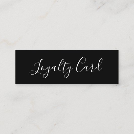 Modernes Schwarzes Elegantes Museum Treuekarte (Rückseite)
