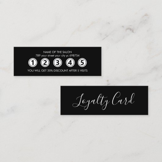 Modernes Schwarzes Elegantes Museum Treuekarte (Vorne/Hinten)