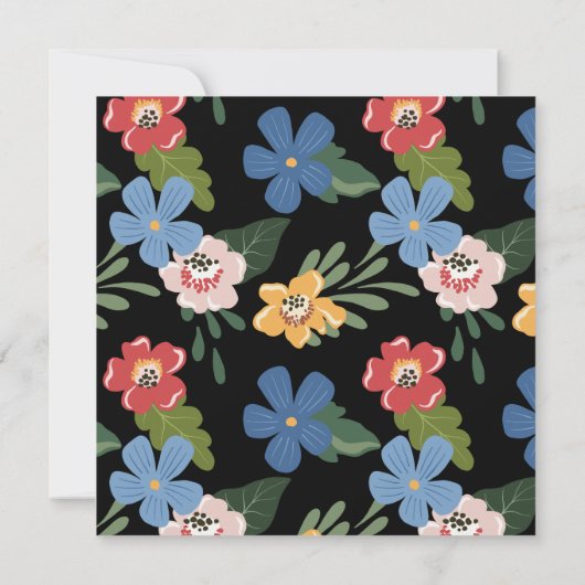 Modernes Schwarzes Erwärmung Party Einladung (Rückseite)