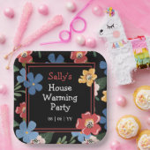 Modernes Schwarzes Erwärmung Party Pappteller (Party)