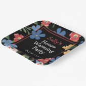 Modernes Schwarzes Erwärmung Party Pappteller (Gewinkelt)