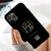 Modernes, schwarzes Firmenlogo für Unternehmen qr Case-Mate iPhone Hülle