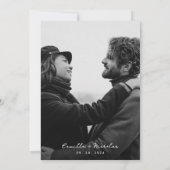 Modernes Schwarzes Foto Arch Overlay Einladung zur (Rückseite)