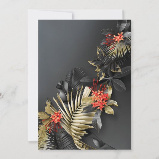 Modernes Schwarzes Foto-Beerdigungsdenkmal Einladung (Rückseite)