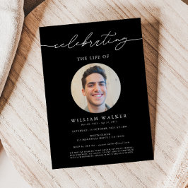 Modernes schwarzes Foto feiert das Leben Einladung