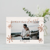 Modernes Schwarzes Foto Folien Feiertagskarte (Stehend vorne)