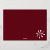 Modernes Schwarzes Foto Folien Feiertagskarte (Rückseite)