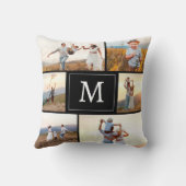 Modernes Schwarzes Foto Kissen (Rückseite)