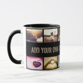 Modernes schwarzes Foto Tasse (Links)