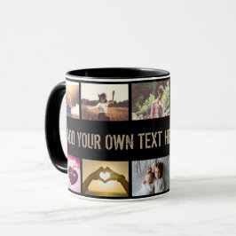 Modernes schwarzes Foto Tasse