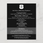 Modernes Schwarzes Fundraiser Flyer (Vorne)