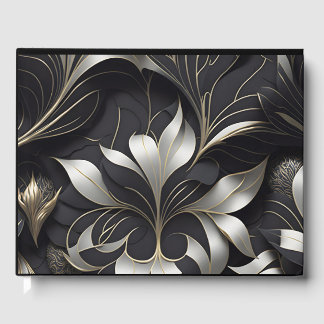 Modernes Schwarzes Gästebuch