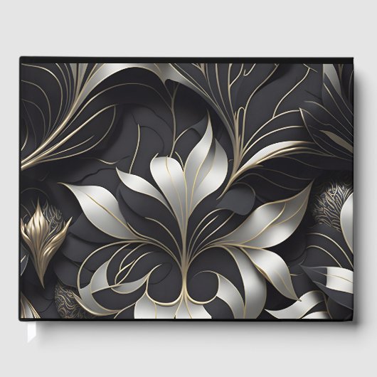 Modernes Schwarzes Gästebuch (Vorderseite)