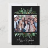 Modernes Schwarzes Geschäft frohe Weihnachten (Vorderseite)