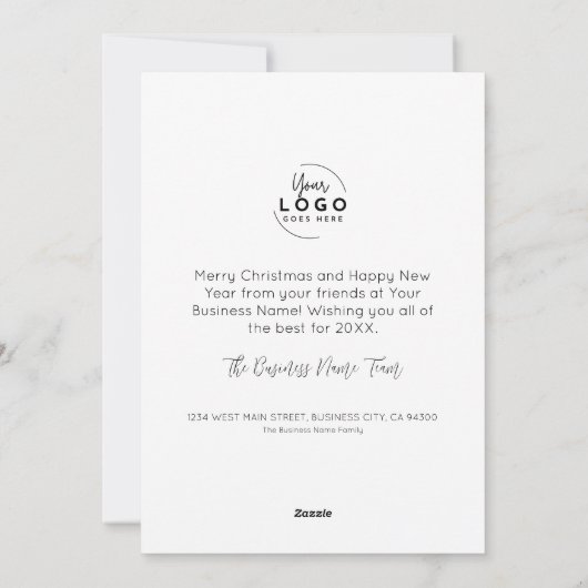 Modernes Schwarzes Geschäft frohe Weihnachten (Rückseite)