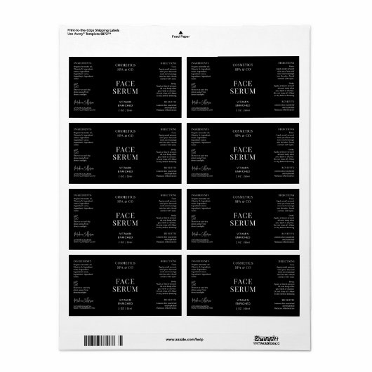 Modernes Schwarzes Gesicht Serum Dropper Cosmo Fla (Vorne)